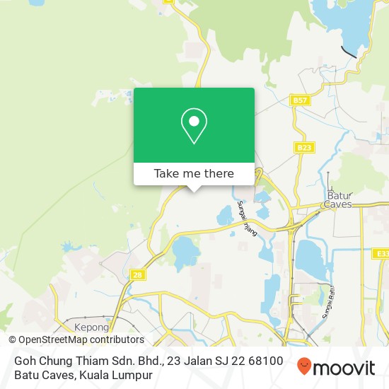 Goh Chung Thiam Sdn. Bhd., 23 Jalan SJ 22 68100 Batu Caves map