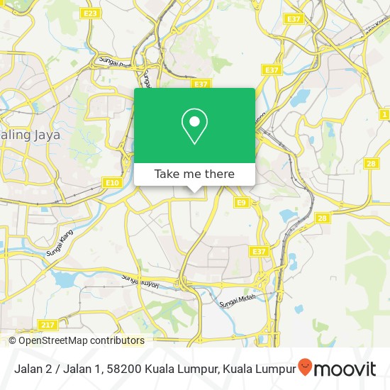 Peta Jalan 2 / Jalan 1, 58200 Kuala Lumpur