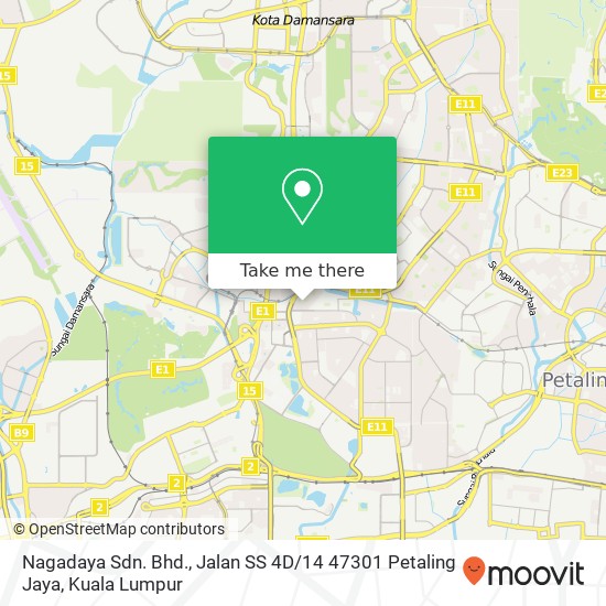 Nagadaya Sdn. Bhd., Jalan SS 4D / 14 47301 Petaling Jaya map