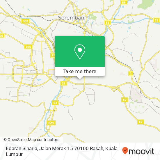 Edaran Sinaria, Jalan Merak 15 70100 Rasah map