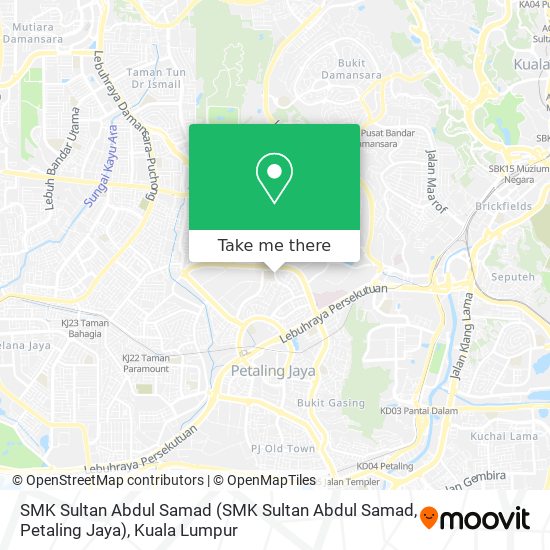 Peta SMK Sultan Abdul Samad (SMK Sultan Abdul Samad, Petaling Jaya)