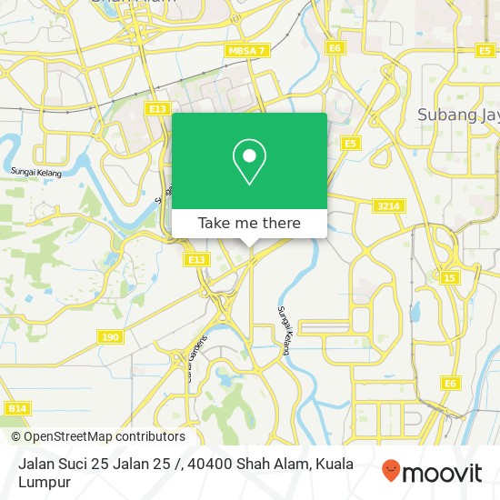 Peta Jalan Suci 25 Jalan 25 /, 40400 Shah Alam