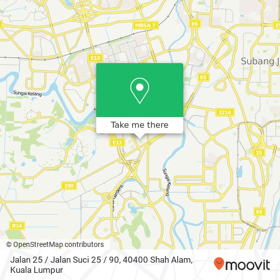 Peta Jalan 25 / Jalan Suci 25 / 90, 40400 Shah Alam