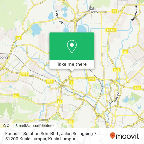 Focus IT Solution Sdn. Bhd., Jalan Selingsing 7 51200 Kuala Lumpur map