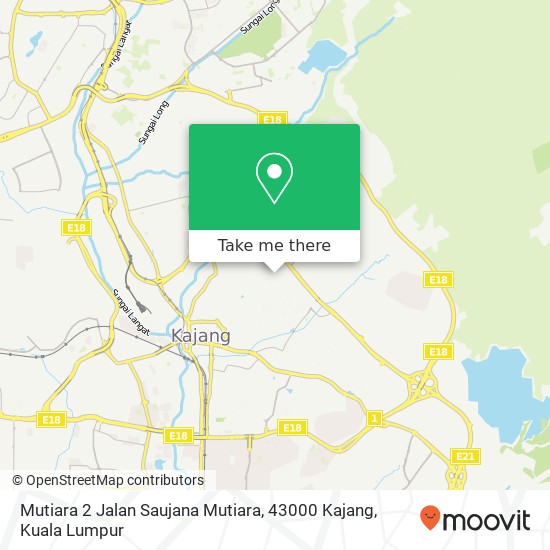 Peta Mutiara 2 Jalan Saujana Mutiara, 43000 Kajang