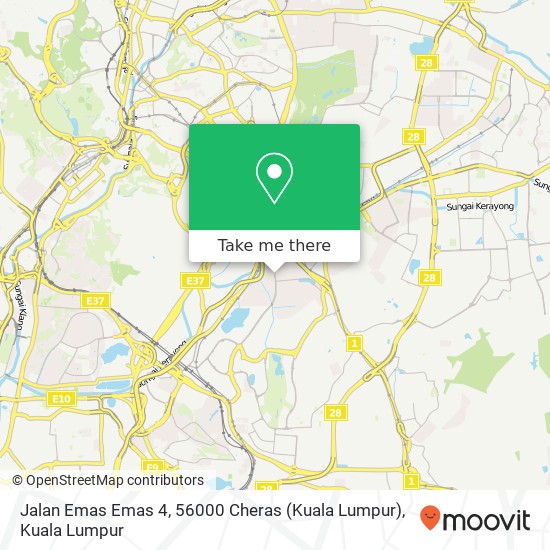 Peta Jalan Emas Emas 4, 56000 Cheras (Kuala Lumpur)