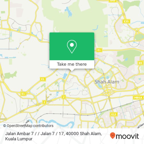 Peta Jalan Ambar 7 / / Jalan 7 / 17, 40000 Shah Alam