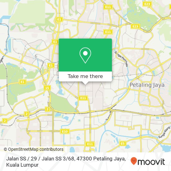 Peta Jalan SS / 29 / Jalan SS 3 / 68, 47300 Petaling Jaya