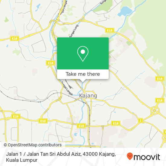 Jalan 1 / Jalan Tan Sri Abdul Aziz, 43000 Kajang map
