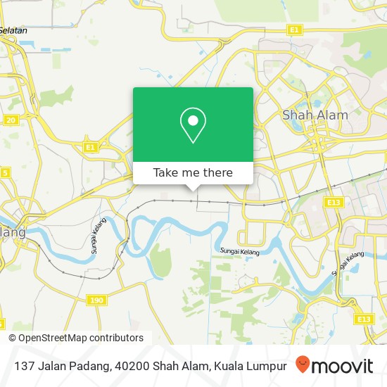 Peta 137 Jalan Padang, 40200 Shah Alam