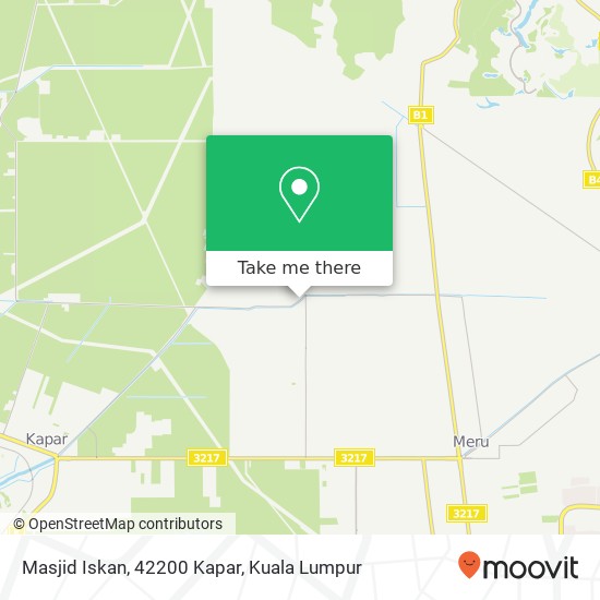 Peta Masjid Iskan, 42200 Kapar