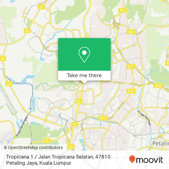 Tropicana 1 / Jalan Tropicana Selatan, 47810 Petaling Jaya map