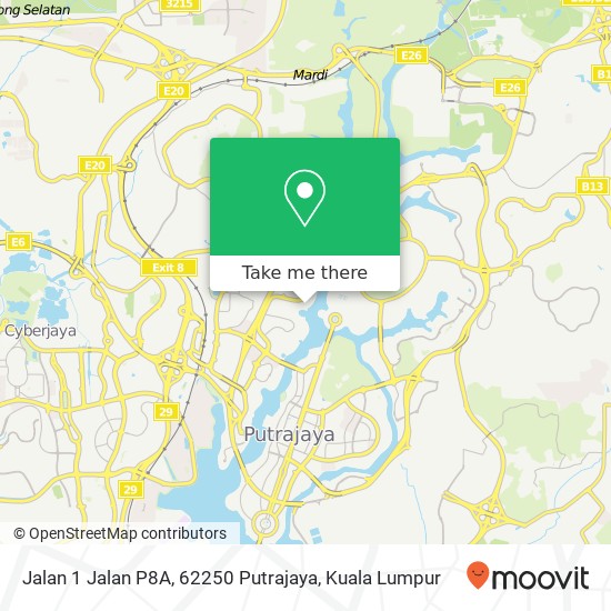 Jalan 1 Jalan P8A, 62250 Putrajaya map