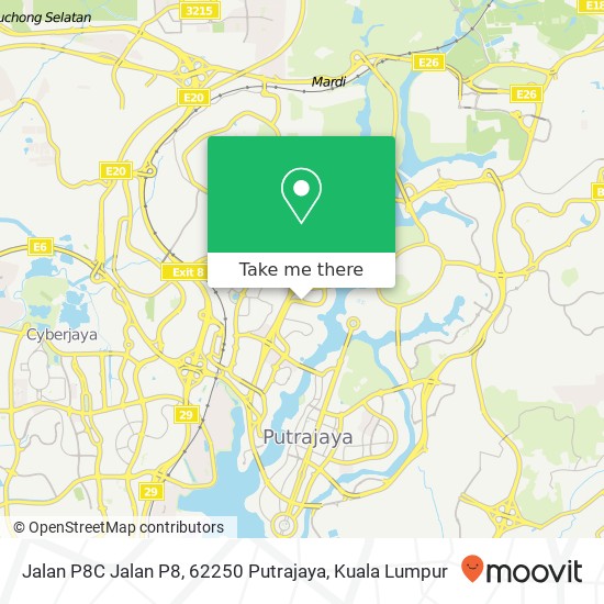 Peta Jalan P8C Jalan P8, 62250 Putrajaya