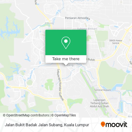 Peta Jalan Bukit Badak Jalan Subang
