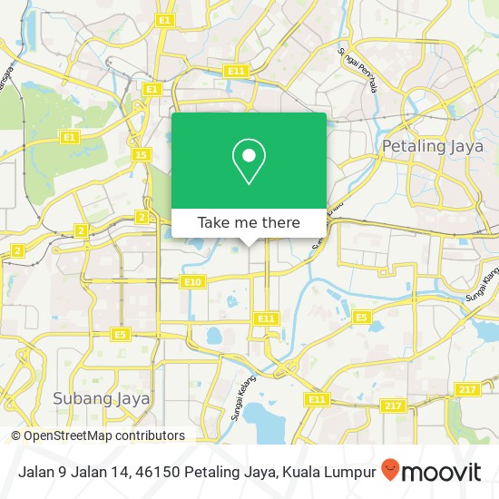 Peta Jalan 9 Jalan 14, 46150 Petaling Jaya