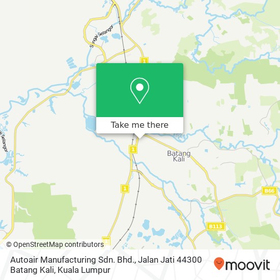 Peta Autoair Manufacturing Sdn. Bhd., Jalan Jati 44300 Batang Kali
