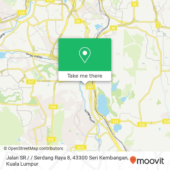 Jalan SR / / Serdang Raya 8, 43300 Seri Kembangan map