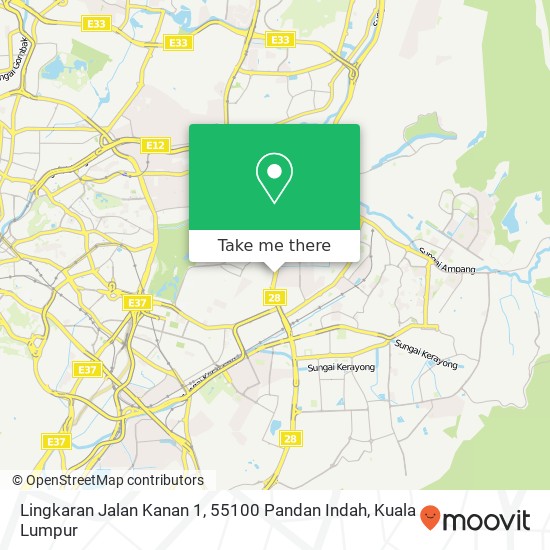 Peta Lingkaran Jalan Kanan 1, 55100 Pandan Indah