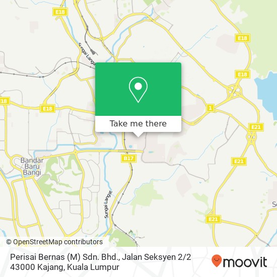 Perisai Bernas (M) Sdn. Bhd., Jalan Seksyen 2 / 2 43000 Kajang map