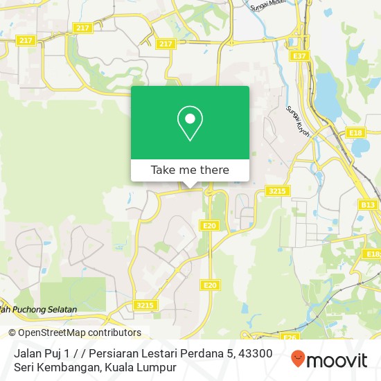 Peta Jalan Puj 1 / / Persiaran Lestari Perdana 5, 43300 Seri Kembangan