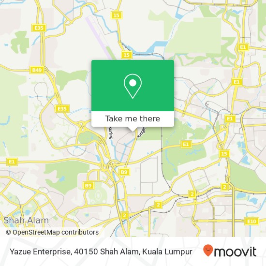 Peta Yazue Enterprise, 40150 Shah Alam