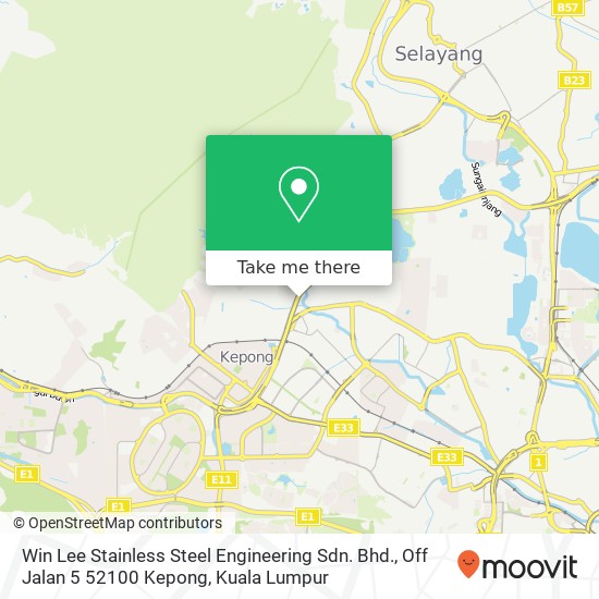 Win Lee Stainless Steel Engineering Sdn. Bhd., Off Jalan 5 52100 Kepong map