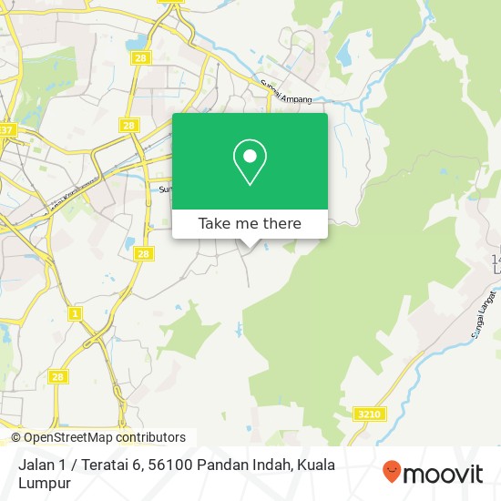 Jalan 1 / Teratai 6, 56100 Pandan Indah map