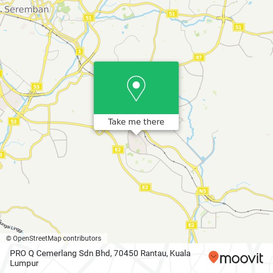 Peta PRO Q Cemerlang Sdn Bhd, 70450 Rantau