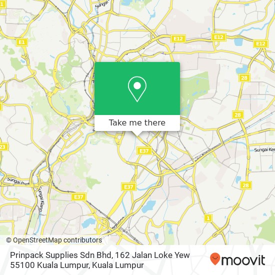 Prinpack Supplies Sdn Bhd, 162 Jalan Loke Yew 55100 Kuala Lumpur map