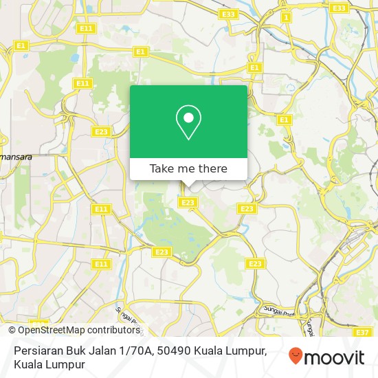 Peta Persiaran Buk Jalan 1 / 70A, 50490 Kuala Lumpur