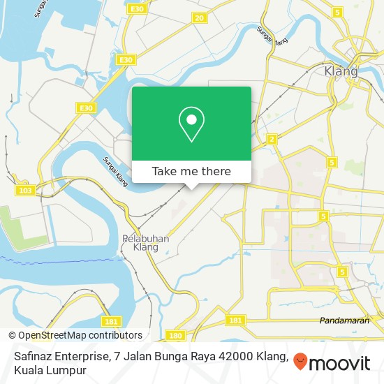 Safinaz Enterprise, 7 Jalan Bunga Raya 42000 Klang map