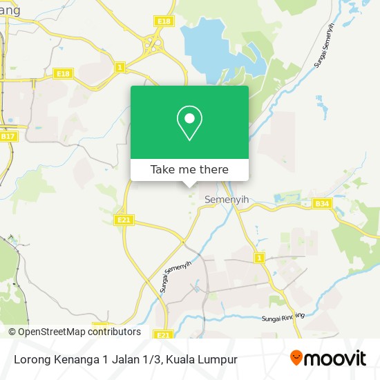 Peta Lorong Kenanga 1 Jalan 1/3