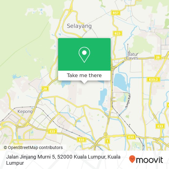 Jalan Jinjang Murni 5, 52000 Kuala Lumpur map