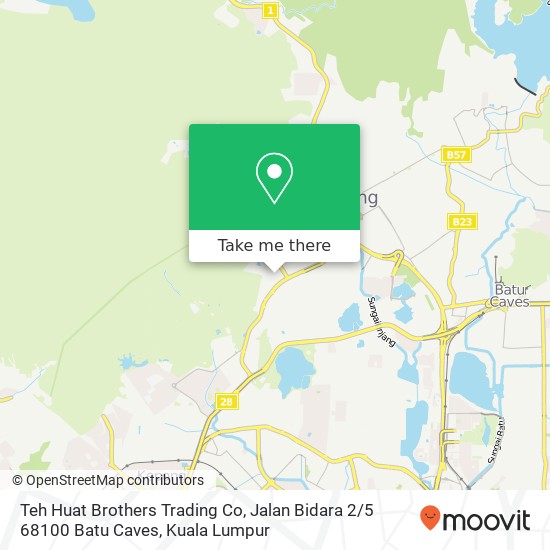 Peta Teh Huat Brothers Trading Co, Jalan Bidara 2 / 5 68100 Batu Caves