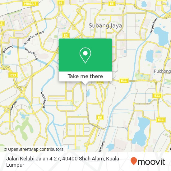 Peta Jalan Kelubi Jalan 4 27, 40400 Shah Alam