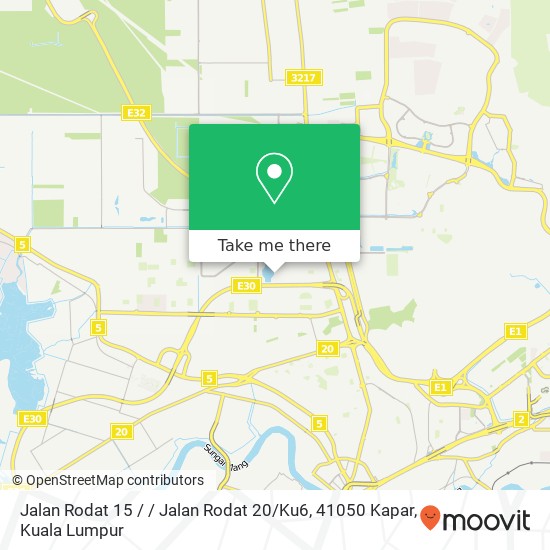 Peta Jalan Rodat 15 / / Jalan Rodat 20 / Ku6, 41050 Kapar