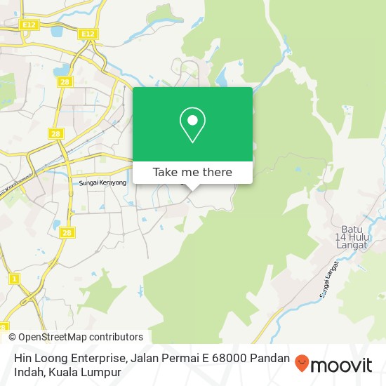 Hin Loong Enterprise, Jalan Permai E 68000 Pandan Indah map