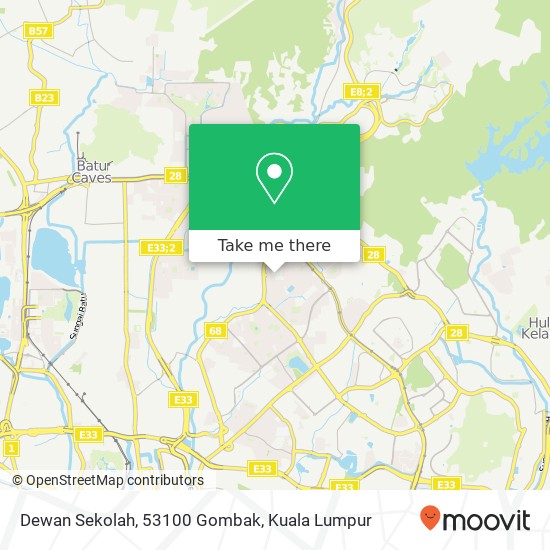 Dewan Sekolah, 53100 Gombak map