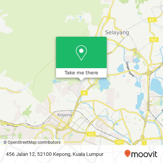 Peta 456 Jalan 12, 52100 Kepong