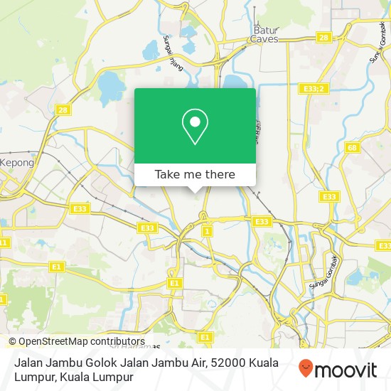 Jalan Jambu Golok Jalan Jambu Air, 52000 Kuala Lumpur map