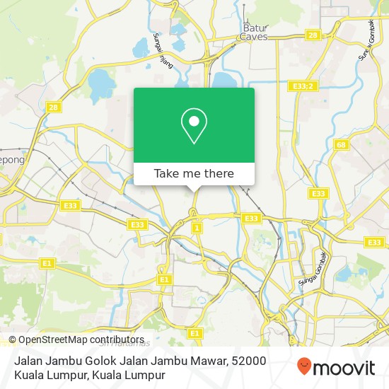 Peta Jalan Jambu Golok Jalan Jambu Mawar, 52000 Kuala Lumpur