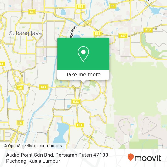 Peta Audio Point Sdn Bhd, Persiaran Puteri 47100 Puchong