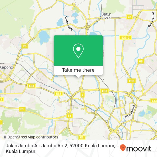 Jalan Jambu Air Jambu Air 2, 52000 Kuala Lumpur map