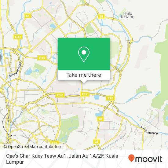 Ojie's Char Kuey Teaw Au1, Jalan Au 1A / 2F map