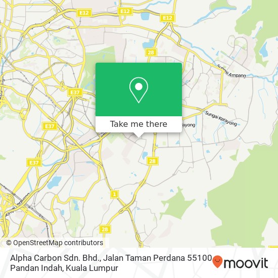 Alpha Carbon Sdn. Bhd., Jalan Taman Perdana 55100 Pandan Indah map