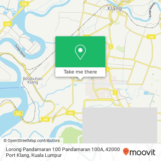 Peta Lorong Pandamaran 100 Pandamaran 100A, 42000 Port Klang