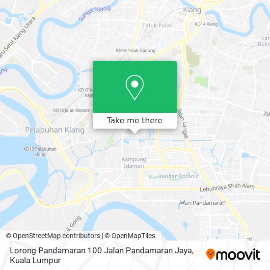 Peta Lorong Pandamaran 100 Jalan Pandamaran Jaya
