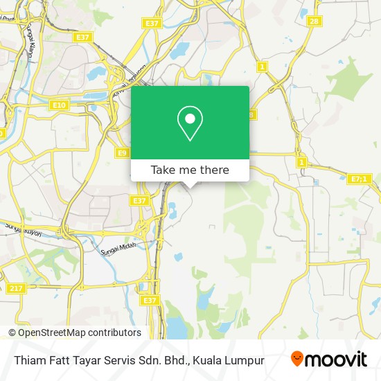 Peta Thiam Fatt Tayar Servis Sdn. Bhd.