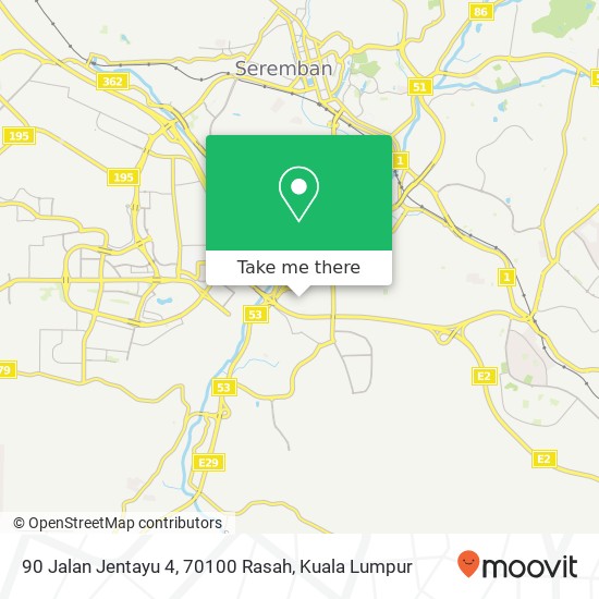 90 Jalan Jentayu 4, 70100 Rasah map